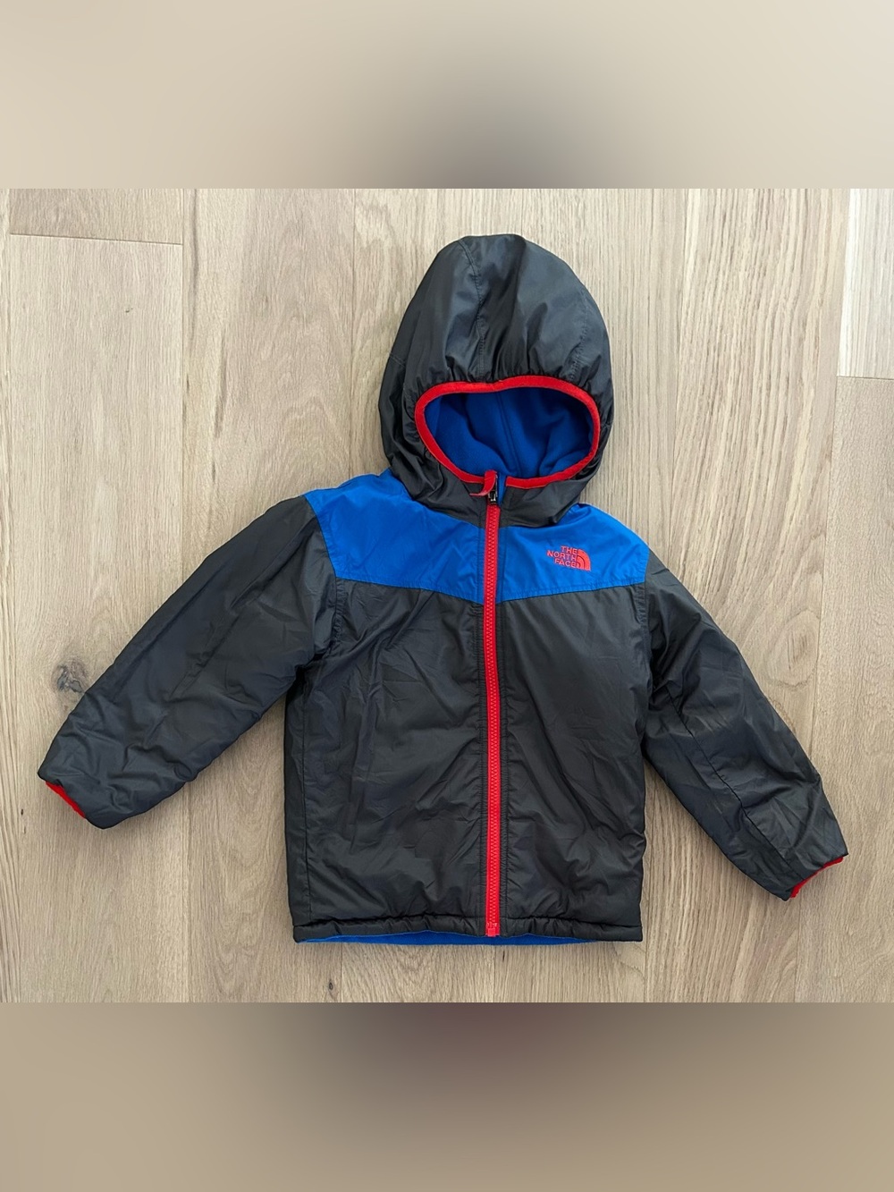 Boys The North Face Reversible Hooded Fleece Jacket
